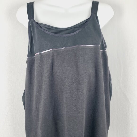 Nike Women's Black Dri-FIT Woven 2-in-1 Training Sports Tank Top Size XL - Picture 2 of 10